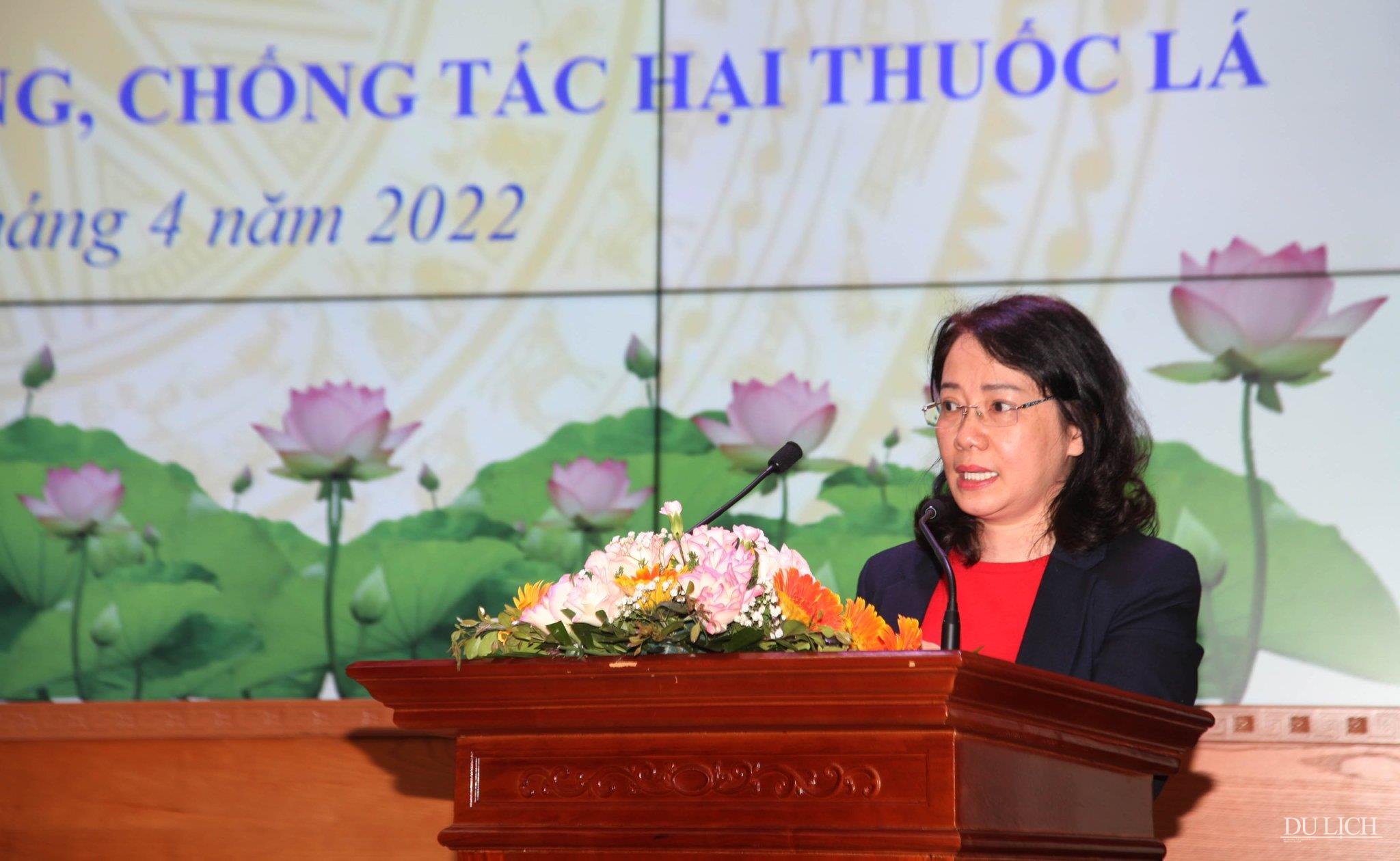 Phó Giám đốc Quỹ Phòng, chống tác hại của thuốc lá Bộ Y tế Phan Thanh Hải phát biểu tại lễ phát động